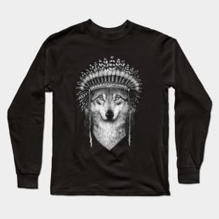 Indian wolf Long Sleeve T-Shirt